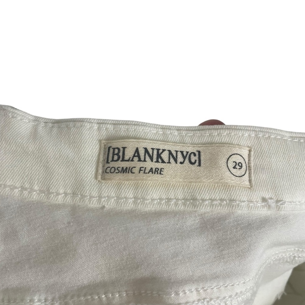 NWT BlankNYC Women’s Cosmic Flare High Rise Jeans in White Size 29 - Picture 10 of 14